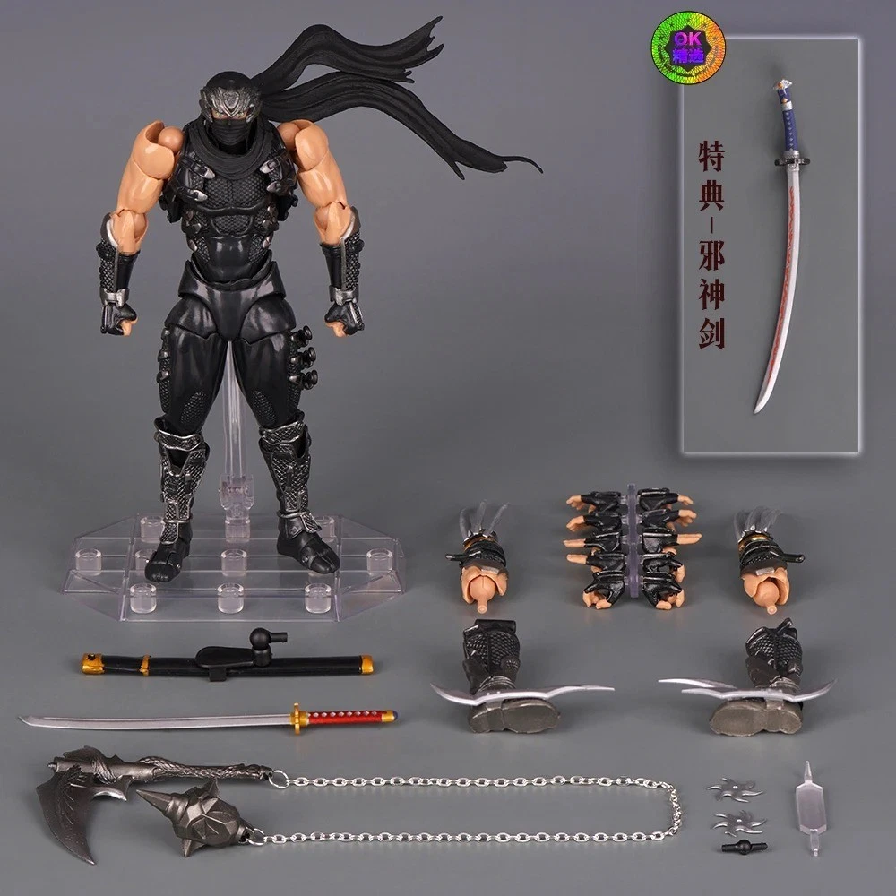 Figura de acción articulada Revoltech Yamaguchi Ninja Gaiden Ryu Hayabusa a escala 1/12 con modelo coleccionable adicional para fanáticos