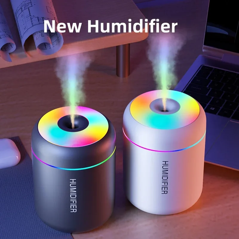 Mini humidificador de aire de 180 ml, difusor eléctrico de aromas con USB, purificador de aceites esenciales, generador de niebla para aromaterapia con luces, para el coche, el hogar y el dormitorio